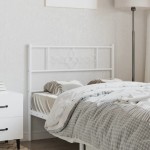 vidaXL Tăblie de pat metalică, alb, 80 cm vidaXL Tăblie de pat metalică, alb, 80 cm