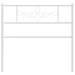 vidaXL Tăblie de pat metalică, alb, 90 cm vidaXL Tăblie de pat metalică, alb, 90 cm