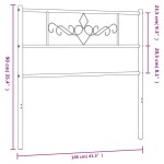 vidaXL Tăblie de pat metalică, alb, 100 cm