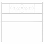vidaXL Tăblie de pat metalică, alb, 107 cm