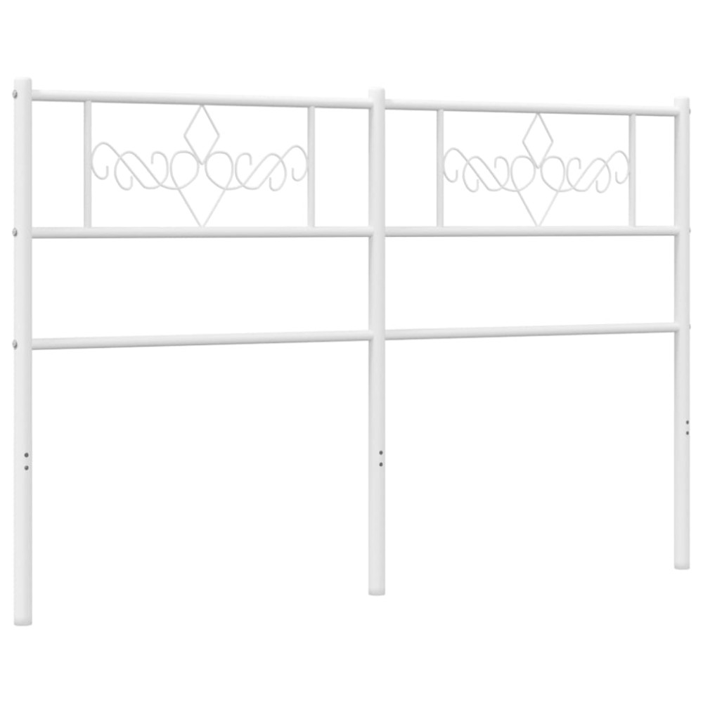 vidaXL Tăblie de pat metalică, alb, 120 cm