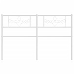 vidaXL Tăblie de pat metalică, alb, 120 cm