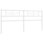 vidaXL Tăblie de pat metalică, alb, 180 cm vidaXL Tăblie de pat metalică, alb, 180 cm