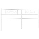 vidaXL Tăblie de pat metalică, alb, 200 cm vidaXL Tăblie de pat metalică, alb, 200 cm