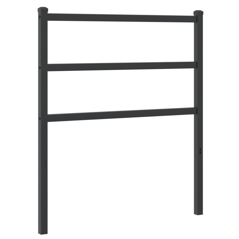 vidaXL Tăblie de pat metalică, negru, 75 cm