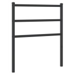 vidaXL Tăblie de pat metalică, negru, 75 cm
