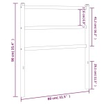 vidaXL Tăblie de pat metalică, negru, 75 cm
