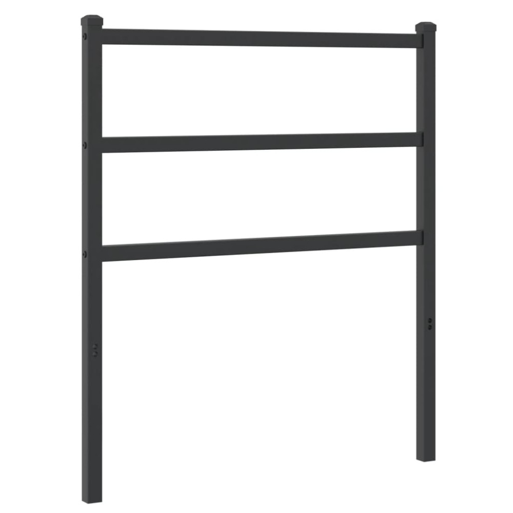 vidaXL Tăblie de pat metalică, negru, 80 cm