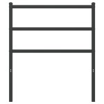 vidaXL Tăblie de pat metalică, negru, 80 cm