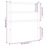 vidaXL Tăblie de pat metalică, negru, 80 cm