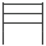 vidaXL Tăblie de pat metalică, negru, 90 cm