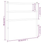 vidaXL Tăblie de pat metalică, negru, 90 cm