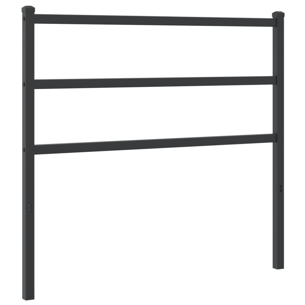 vidaXL Tăblie de pat metalică, negru, 100 cm