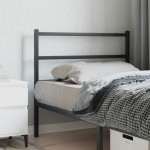 vidaXL Tăblie de pat metalică, negru, 100 cm vidaXL Tăblie de pat metalică, negru, 100 cm