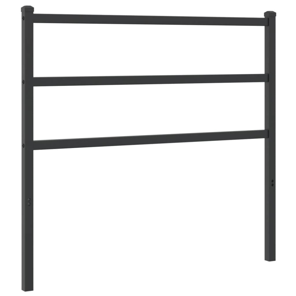 vidaXL Tăblie de pat metalică, negru, 107 cm