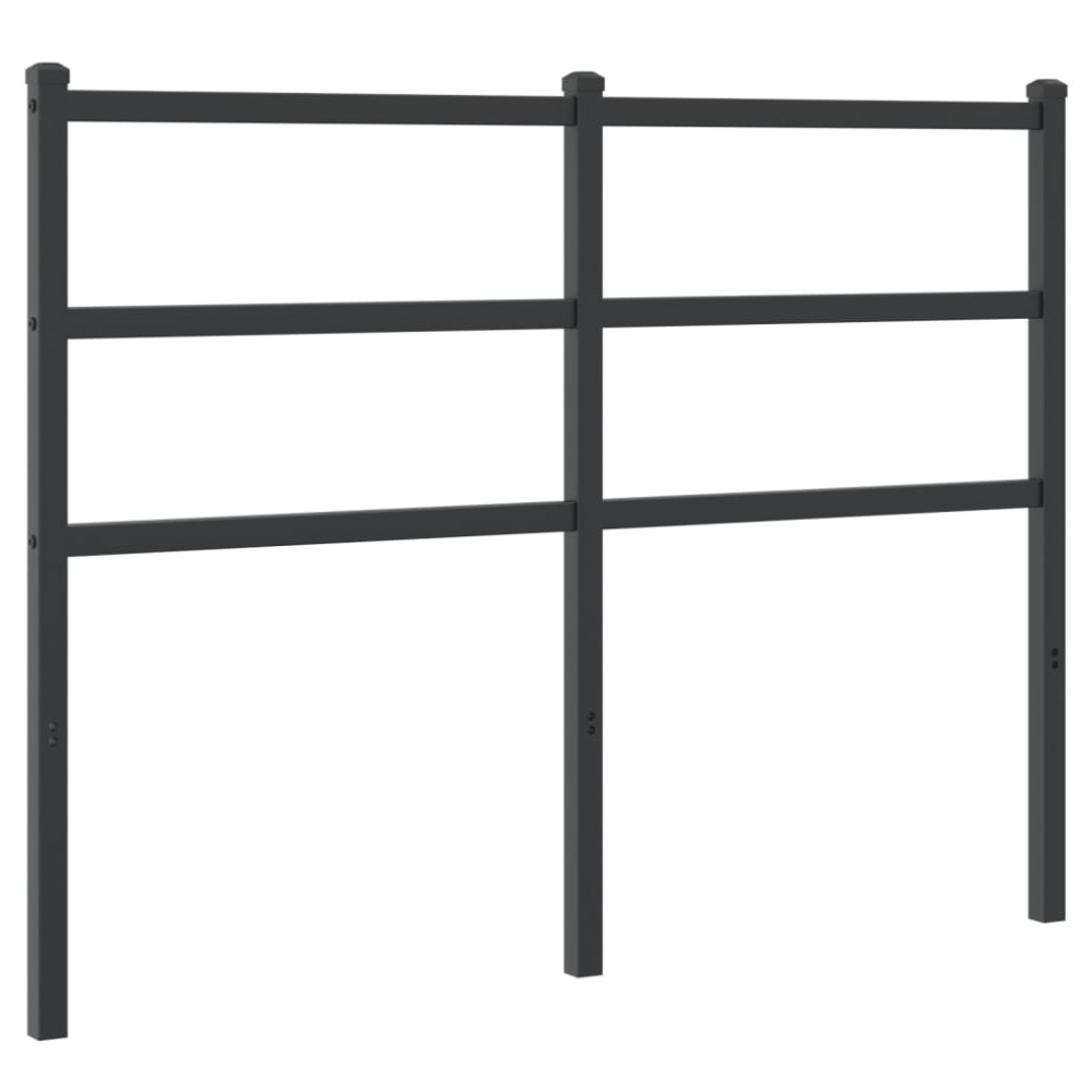 vidaXL Tăblie de pat metalică, negru, 120 cm