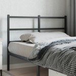 vidaXL Tăblie de pat metalică, negru, 120 cm vidaXL Tăblie de pat metalică, negru, 120 cm
