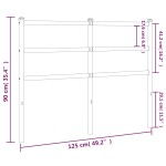 vidaXL Tăblie de pat metalică, negru, 120 cm vidaXL Tăblie de pat metalică, negru, 120 cm