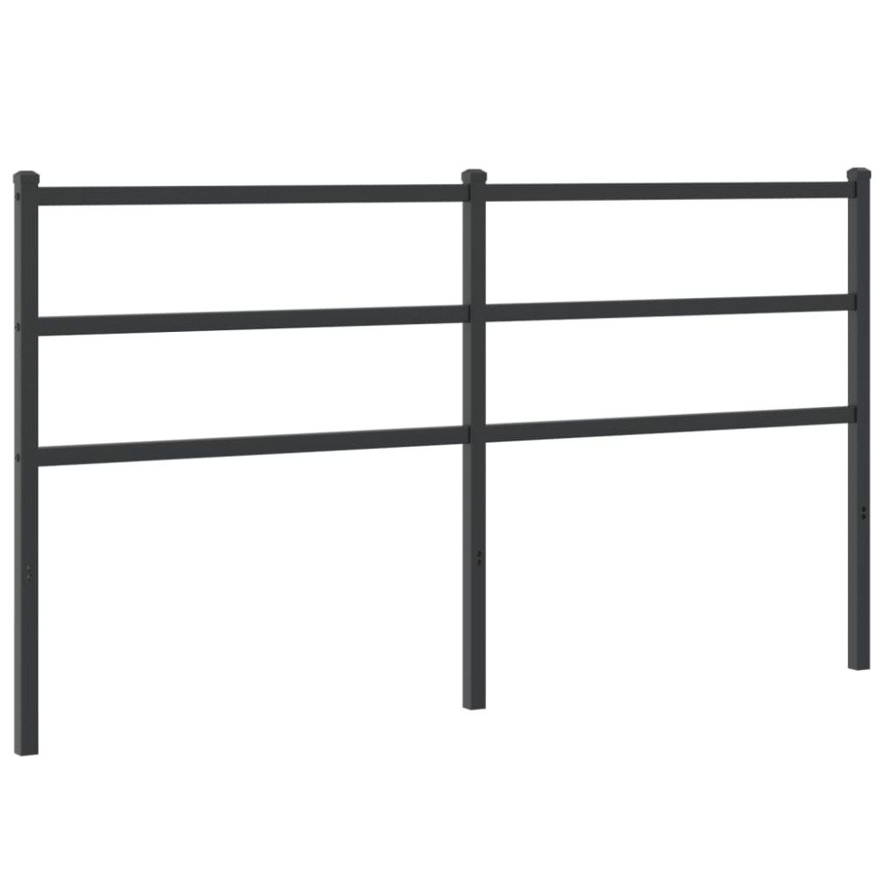vidaXL Tăblie de pat metalică, negru, 160 cm