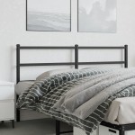 vidaXL Tăblie de pat metalică, negru, 160 cm vidaXL Tăblie de pat metalică, negru, 160 cm