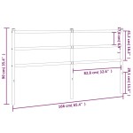vidaXL Tăblie de pat metalică, negru, 160 cm vidaXL Tăblie de pat metalică, negru, 160 cm