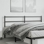 vidaXL Tăblie de pat metalică, negru, 193 cm vidaXL Tăblie de pat metalică, negru, 193 cm