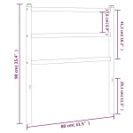 vidaXL Tăblie de pat metalică, alb, 75 cm vidaXL Tăblie de pat metalică, alb, 75 cm