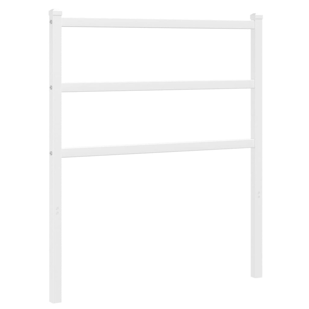 vidaXL Tăblie de pat metalică, alb, 80 cm