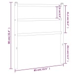 vidaXL Tăblie de pat metalică, alb, 80 cm vidaXL Tăblie de pat metalică, alb, 80 cm