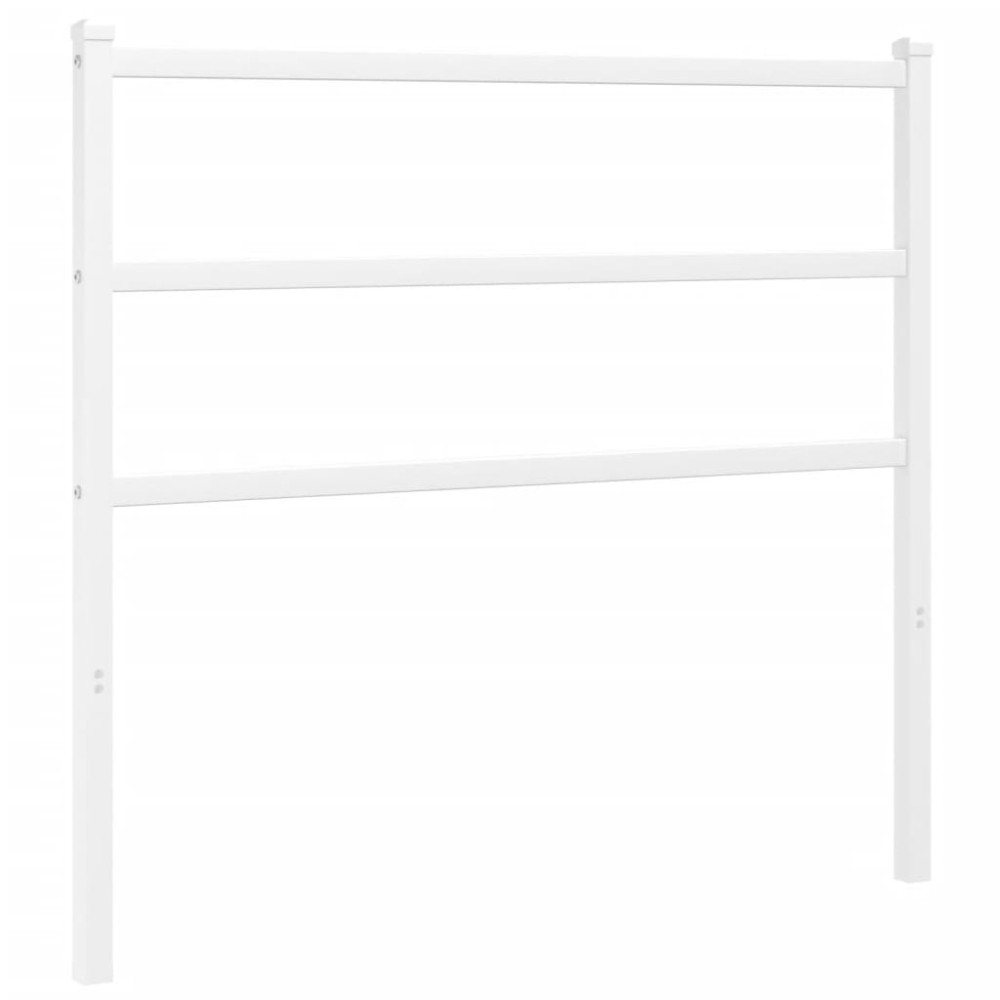 vidaXL Tăblie de pat metalică, alb, 100 cm