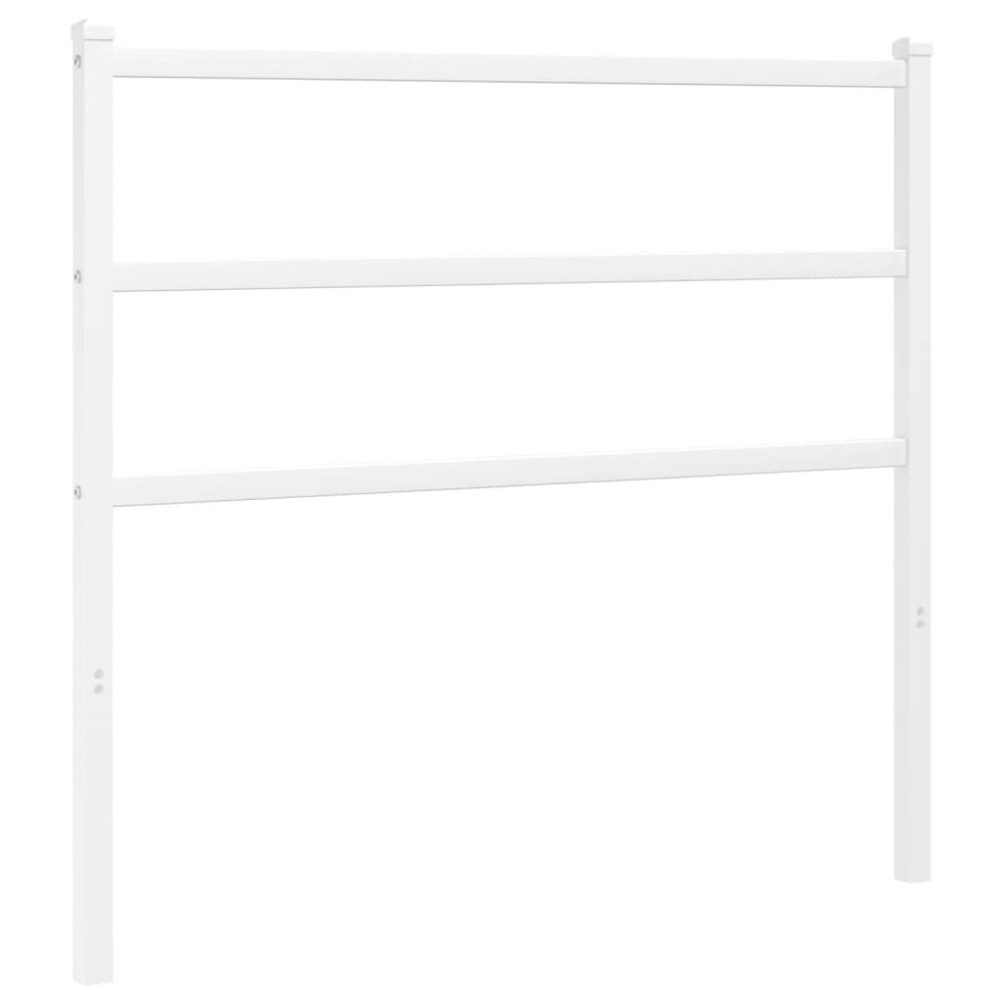 vidaXL Tăblie de pat metalică, alb, 107 cm