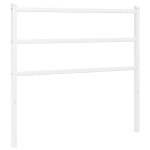vidaXL Tăblie de pat metalică, alb, 107 cm