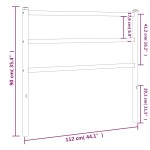 vidaXL Tăblie de pat metalică, alb, 107 cm