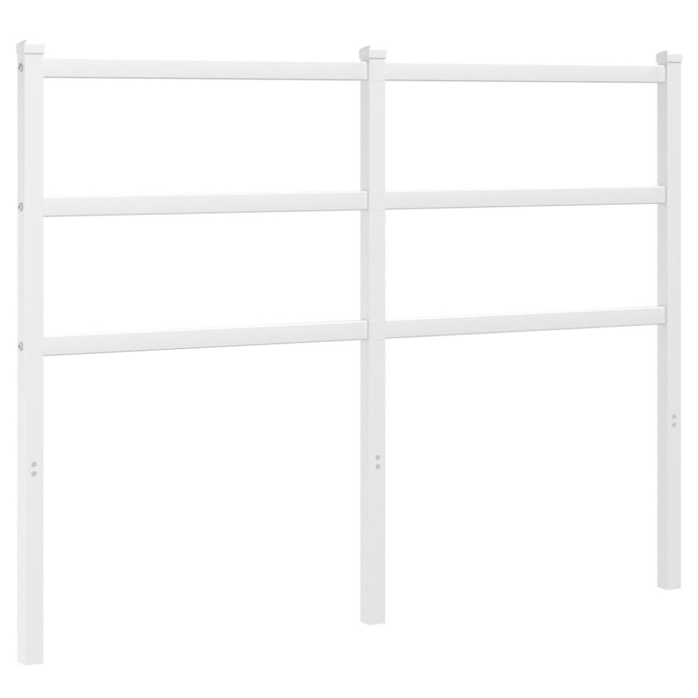 vidaXL Tăblie de pat metalică, alb, 120 cm
