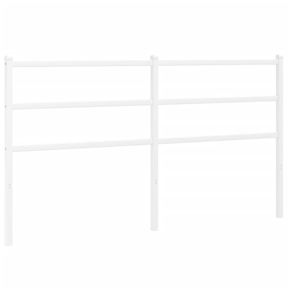 vidaXL Tăblie de pat metalică, alb, 150 cm