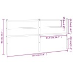 vidaXL Tăblie de pat metalică, alb, 180 cm