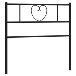 vidaXL Tăblie de pat metalică, negru, 80 cm