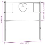 vidaXL Tăblie de pat metalică, negru, 100 cm vidaXL Tăblie de pat metalică, negru, 100 cm