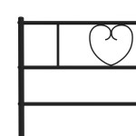 vidaXL Tăblie de pat metalică, negru, 193 cm vidaXL Tăblie de pat metalică, negru, 193 cm