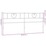 vidaXL Tăblie de pat metalică, negru, 193 cm vidaXL Tăblie de pat metalică, negru, 193 cm