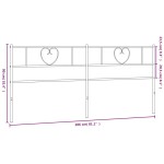 vidaXL Tăblie de pat metalică, negru, 200 cm