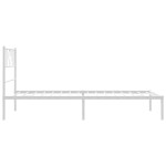 vidaXL Cadru de pat din metal cu tăblie, alb, 100x200 cm