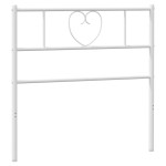 vidaXL Tăblie de pat metalică, alb, 75 cm vidaXL Tăblie de pat metalică, alb, 75 cm