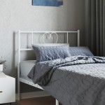 vidaXL Tăblie de pat metalică, alb, 90 cm vidaXL Tăblie de pat metalică, alb, 90 cm