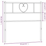 vidaXL Tăblie de pat metalică, alb, 90 cm vidaXL Tăblie de pat metalică, alb, 90 cm