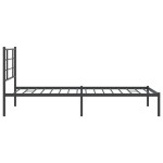 vidaXL Cadru de pat din metal cu tăblie, negru, 100x200 cm