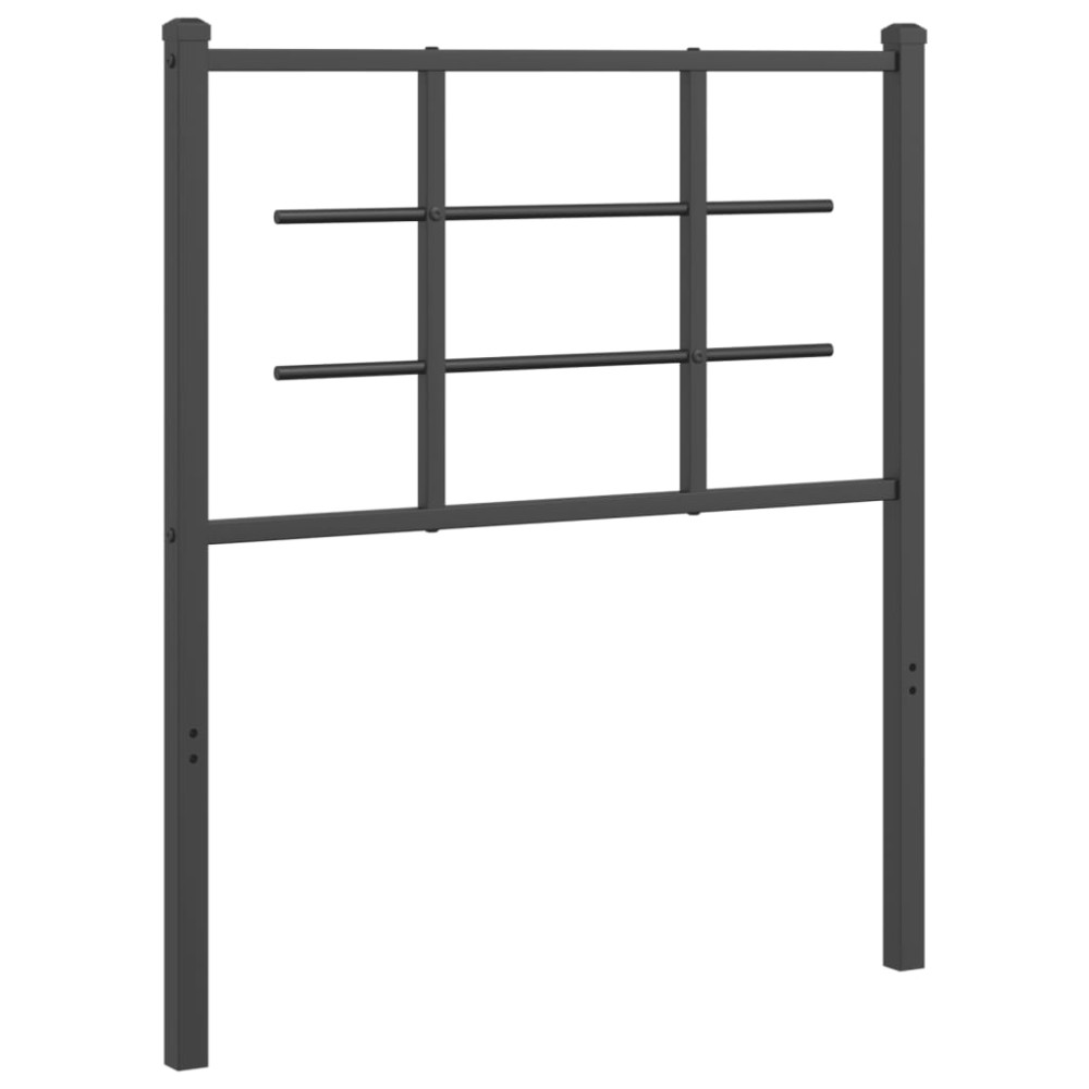 vidaXL Tăblie de pat metalică, negru, 75 cm