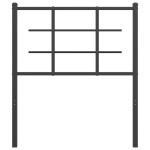 vidaXL Tăblie de pat metalică, negru, 75 cm