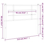 vidaXL Tăblie de pat metalică, negru, 107 cm vidaXL Tăblie de pat metalică, negru, 107 cm