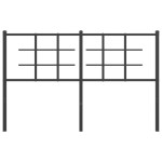 vidaXL Tăblie de pat metalică, negru, 135 cm